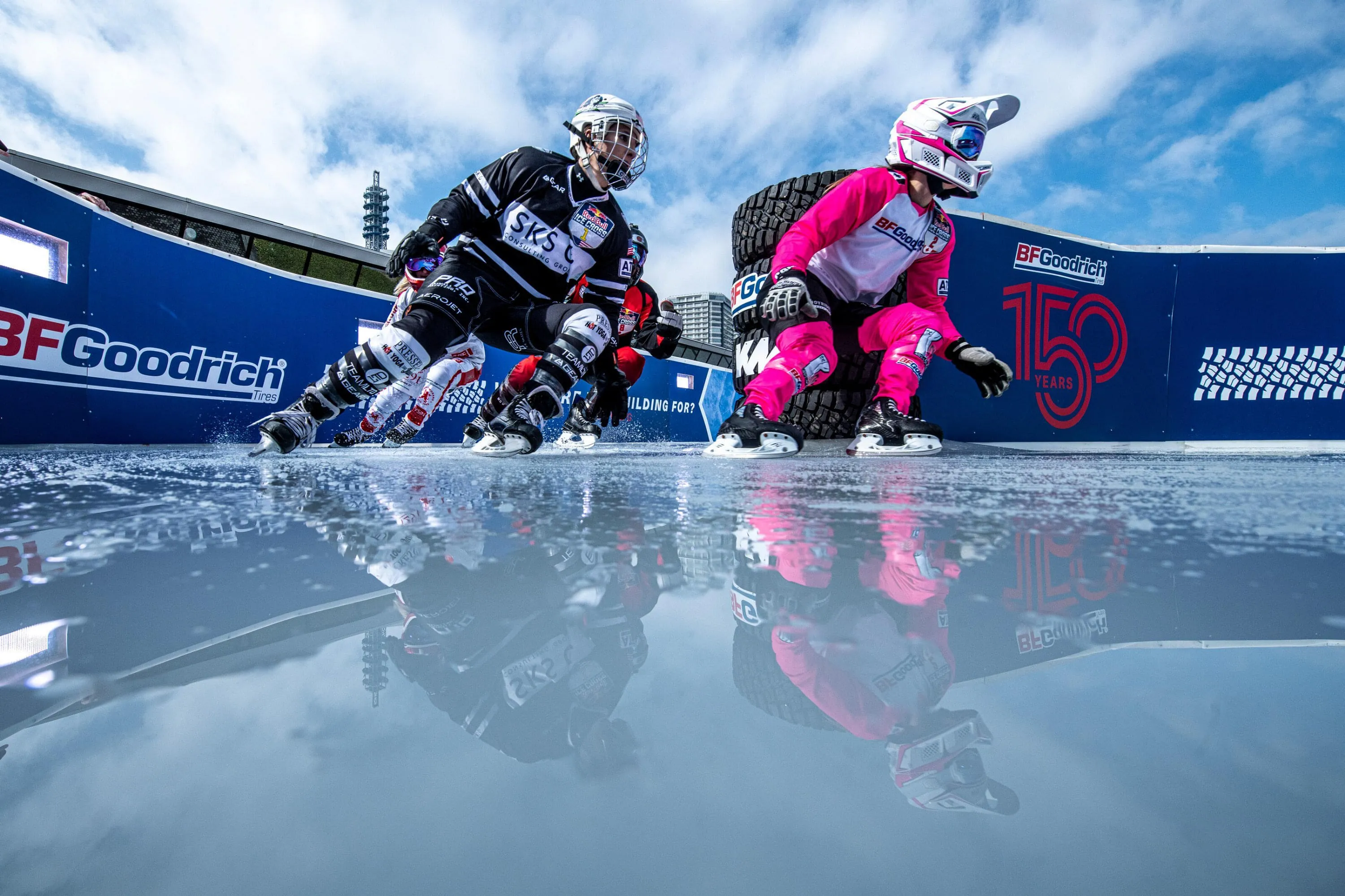 Legere and Trunzo are mirrored on the track as they tackle the BF Goodrich Toughness & Traction corner. Image: Mihai Stetcu / Red Bull Content Pool Legere and Trunzo are mirrored on the track as they tackle the BF Goodrich Toughness & Traction corner. Image: Mihai Stetcu / Red Bull Content Pool